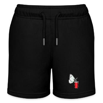 Tasse papillon à emporter - Short de jogging enfant bio Stanley/Stella - noir - Devant