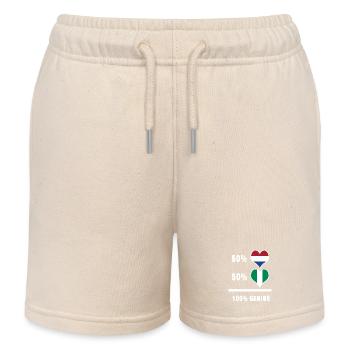 Nigéria et Pays-Bas Conception ingénieuse du drapeau - Short de jogging enfant bio Stanley/Stella - écru doux - Devant