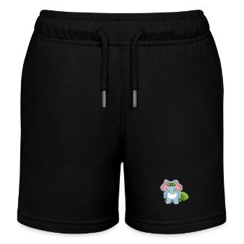Elefant Superheld Umhang - Kinder Organic Joggingshorts Mini Bolter von Stanley/Stella - Schwarz - Vorne