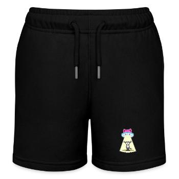 Vaisseau spatial Chat Espace - Short de jogging enfant bio Stanley/Stella - noir - Devant