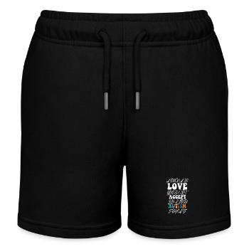 Plaidoyer Amour Soutien Accepter Soyez gentil - Short de jogging enfant bio Stanley/Stella - noir - Devant