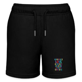 Plaidoyer Amour Soutien Accepter Soyez gentil - Short de jogging enfant bio Stanley/Stella - noir - Devant