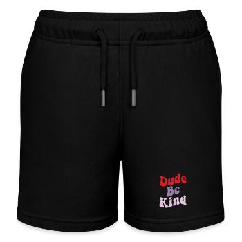 Dude Be Kind No Bullying - Short de jogging enfant bio Stanley/Stella - noir - Devant