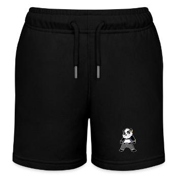 Cool Panda - Kinder Organic Joggingshorts Mini Bolter von Stanley/Stella - Schwarz - Vorne