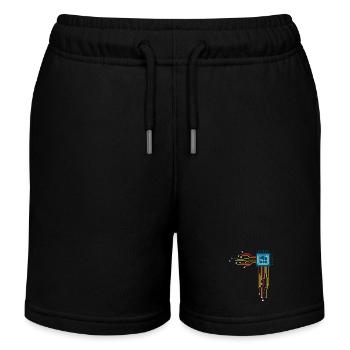 Computer chip - Creative illustration - Kids Organic Sweat Shorts by Stanley/Stella - black - Front