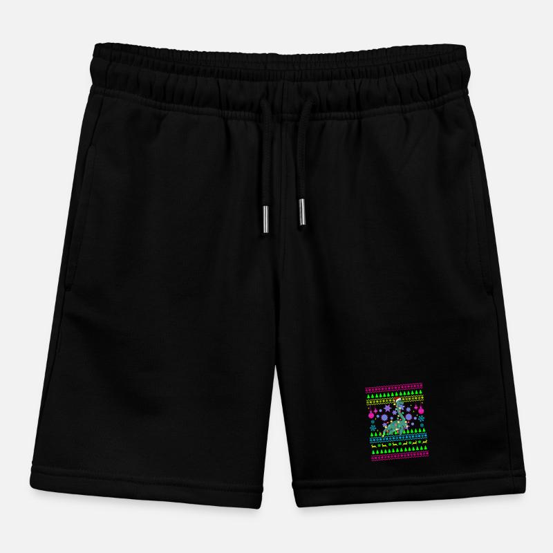 Weihnachtsdino mit Lichtern Kinder Organic Joggingshorts Mini Bolter von Stanley/Stella