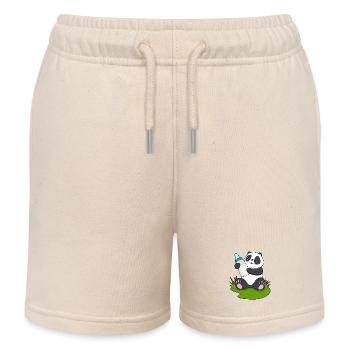 Lait pour biberon Panda - Short de jogging enfant bio Stanley/Stella - écru doux - Devant