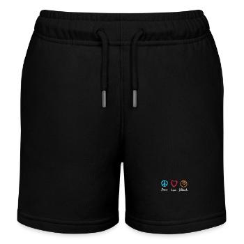 Peace Love Billiards - Kinder Organic Joggingshorts Mini Bolter von Stanley/Stella - Schwarz - Vorne