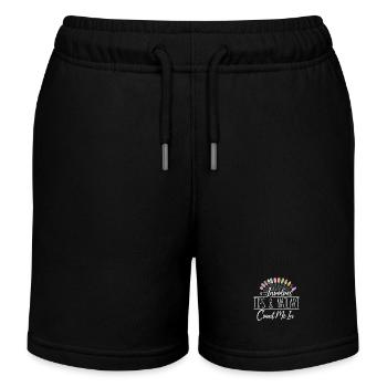 If It Involves Tips and Nail Art Nail Designer - Kids Organic Sweat Shorts by Stanley/Stella - black - Front