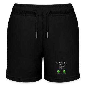 Kartenspiele ruft an - annehmen oder annehmen? - Kinder Organic Joggingshorts Mini Bolter von Stanley/Stella - Schwarz - Vorne