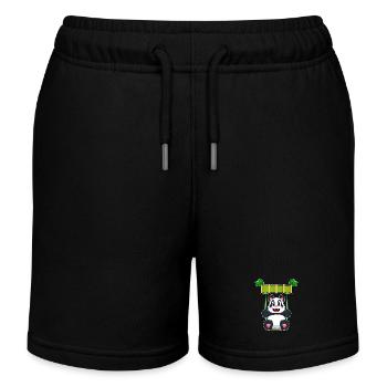Panda Schaukel - Kinder Organic Joggingshorts Mini Bolter von Stanley/Stella - Schwarz - Vorne