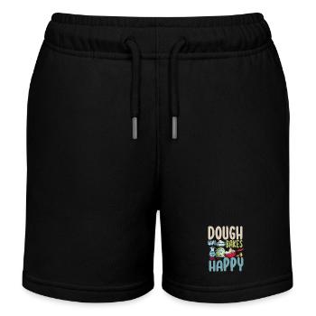 Dough What Bakes You Happy Bakery - Kids Organic Sweat Shorts by Stanley/Stella - black - Front