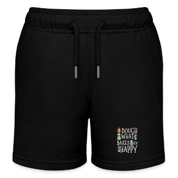 Dough What Bakes You Happy Bakery - Kids Organic Sweat Shorts by Stanley/Stella - black - Front