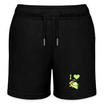 I Love Key Lime Pie - Kids Organic Sweat Shorts by Stanley/Stella - black - Front