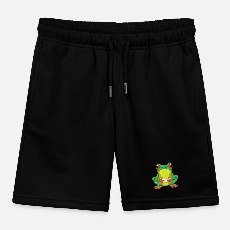 Frosch Gamer Controller Kinder Organic Joggingshorts Mini Bolter von Stanley/Stella