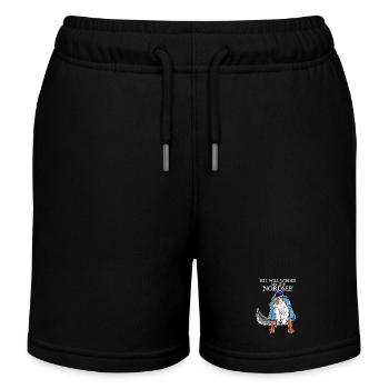 Nordsee Plattdeutsch Spruch Moin Möwe - Kinder Organic Joggingshorts Mini Bolter von Stanley/Stella - Schwarz - Vorne