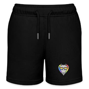 Gay Rainbow Heart Animal Goat - Short de jogging enfant bio Stanley/Stella - noir - Devant