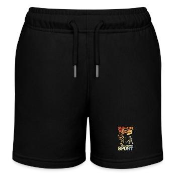Badminton Papa - Short de jogging enfant bio Stanley/Stella - noir - Devant