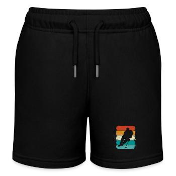 Eishockey - Kinder Organic Joggingshorts Mini Bolter von Stanley/Stella - Schwarz - Vorne