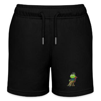 Frosch Stuhl - Kinder Organic Joggingshorts Mini Bolter von Stanley/Stella - Schwarz - Vorne