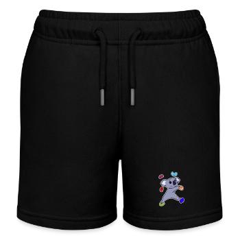 Climbing Koala - Kinder Organic Joggingshorts Mini Bolter von Stanley/Stella - Schwarz - Vorne
