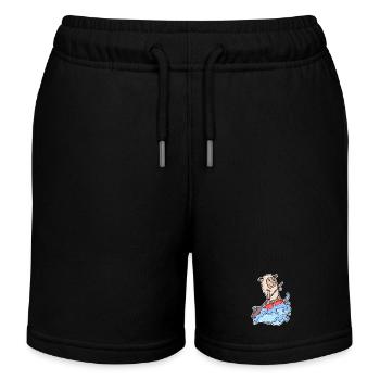 Stand Up Paddling Sheep - Kids Organic Sweat Shorts by Stanley/Stella - black - Front