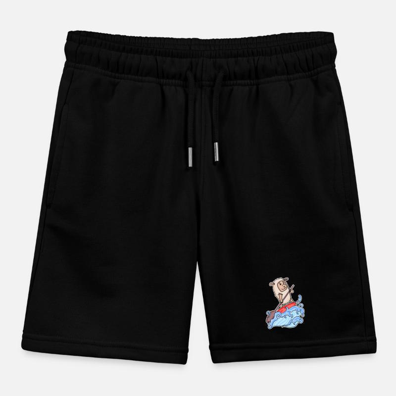 Stand Up Paddling Sheep Kids Organic Sweat Shorts by Stanley/Stella