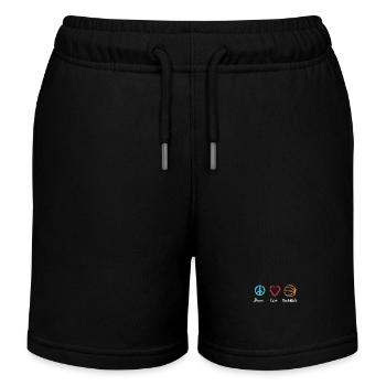 Basketballer Motivation - Kinder Organic Joggingshorts Mini Bolter von Stanley/Stella - Schwarz - Vorne