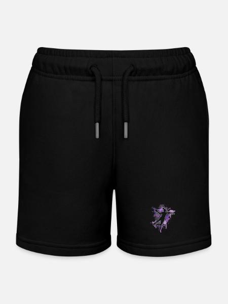 Handball Handballerin Frauen Handball - Kinder Organic Joggingshorts Mini Bolter von Stanley/Stella - Schwarz