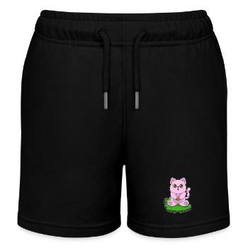 Chat Cookie - Short de jogging enfant bio Stanley/Stella - noir - Devant