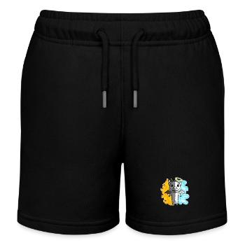 Cochon - Ange et Diable - Short de jogging enfant bio Stanley/Stella - noir - Devant