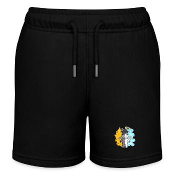 Vache - Ange et Diable - Short de jogging enfant bio Stanley/Stella - noir - Devant