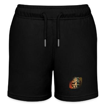 roe deer - Kids Organic Sweat Shorts by Stanley/Stella - black - Front