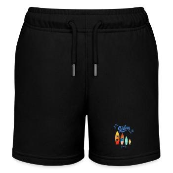 Surfing Family - Vêtements de surf familiaux - Short de jogging enfant bio Stanley/Stella - noir - Devant