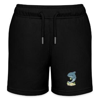 Hai Becher  - Kinder Organic Joggingshorts Mini Bolter von Stanley/Stella - Schwarz - Vorne