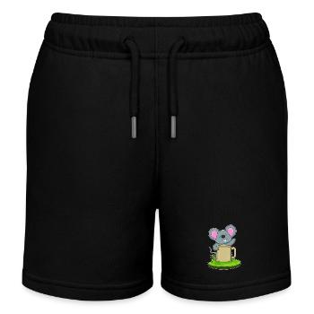 Maus Becher  - Kinder Organic Joggingshorts Mini Bolter von Stanley/Stella - Schwarz - Vorne