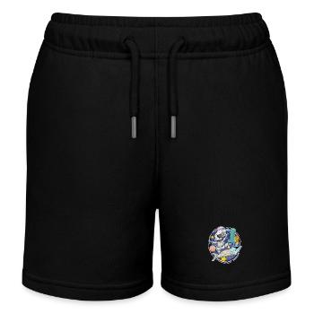 1 Jahr alt - Einschulung - Gewinner - Kinder Organic Joggingshorts Mini Bolter von Stanley/Stella - Schwarz - Vorne