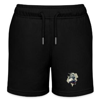 Alte Dampflok - Kinder Organic Joggingshorts Mini Bolter von Stanley/Stella - Schwarz - Vorne