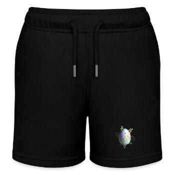 Florales Osterei - Kinder Organic Joggingshorts Mini Bolter von Stanley/Stella - Schwarz - Vorne