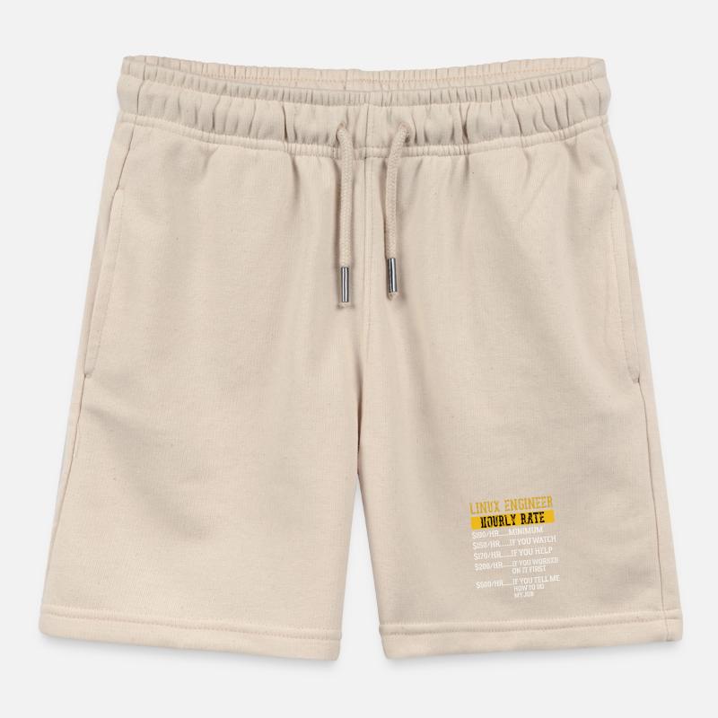 Linux Engineer Hourly Rate Mechanic Labor rate Kids Organic Sweat Shorts by Stanley/Stella