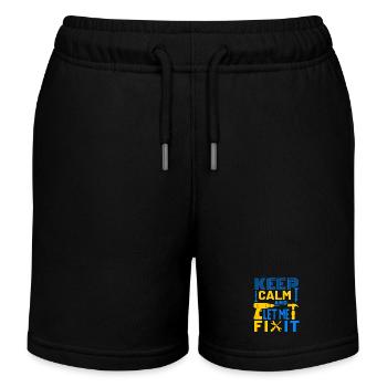 Restez calme et laissez-moi le réparer - Short de jogging enfant bio Stanley/Stella - noir - Devant
