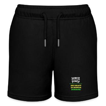Solar Power Solar Kraft Eigenheim Hausbesitzer - Kinder Organic Joggingshorts Mini Bolter von Stanley/Stella - Schwarz - Vorne