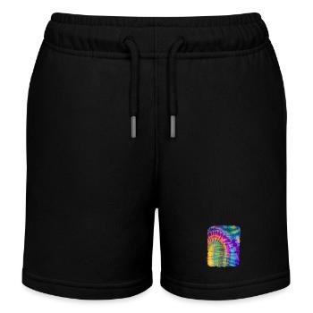 Tie Dye Batik - Short de jogging enfant bio Stanley/Stella - noir - Devant
