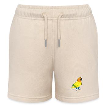 Papagei Eislaufen Schlittschuhe - Kinder Organic Joggingshorts Mini Bolter von Stanley/Stella - Natur - Vorne