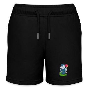 Hund Polizist Luftballon Polizei - Kinder Organic Joggingshorts Mini Bolter von Stanley/Stella - Schwarz - Vorne