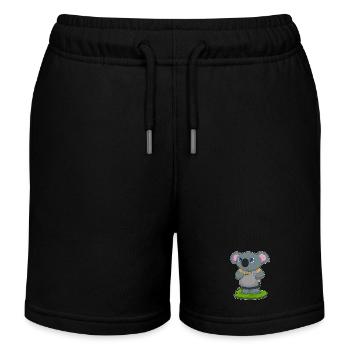 Koala Friseur Schere Kamm - Kinder Organic Joggingshorts Mini Bolter von Stanley/Stella - Schwarz - Vorne