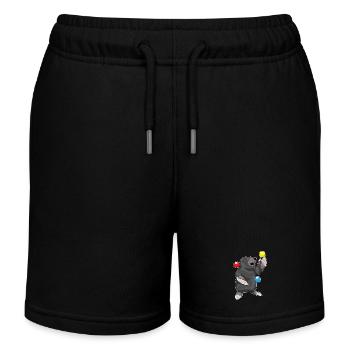Mole Juggler Juggling - Kids Organic Sweat Shorts by Stanley/Stella - black - Front