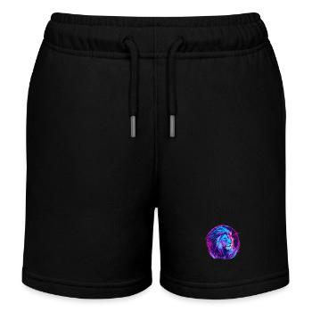 Löwe Vaporwave EDM - Kinder Organic Joggingshorts Mini Bolter von Stanley/Stella - Schwarz - Vorne