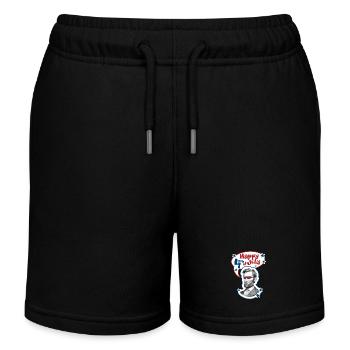 4-th July - Independence Day. If you love freedom. - Kids Organic Sweat Shorts by Stanley/Stella - black - Front