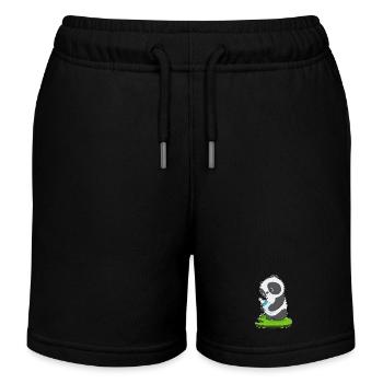 Lait de bébé Panda - Short de jogging enfant bio Stanley/Stella - noir - Devant